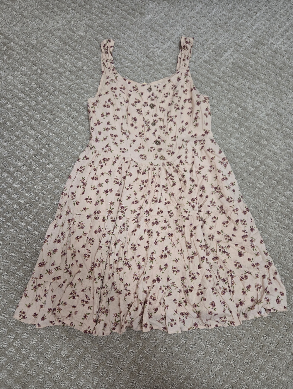 (M) Andree By Unit Pink Floral Tiered Sundress